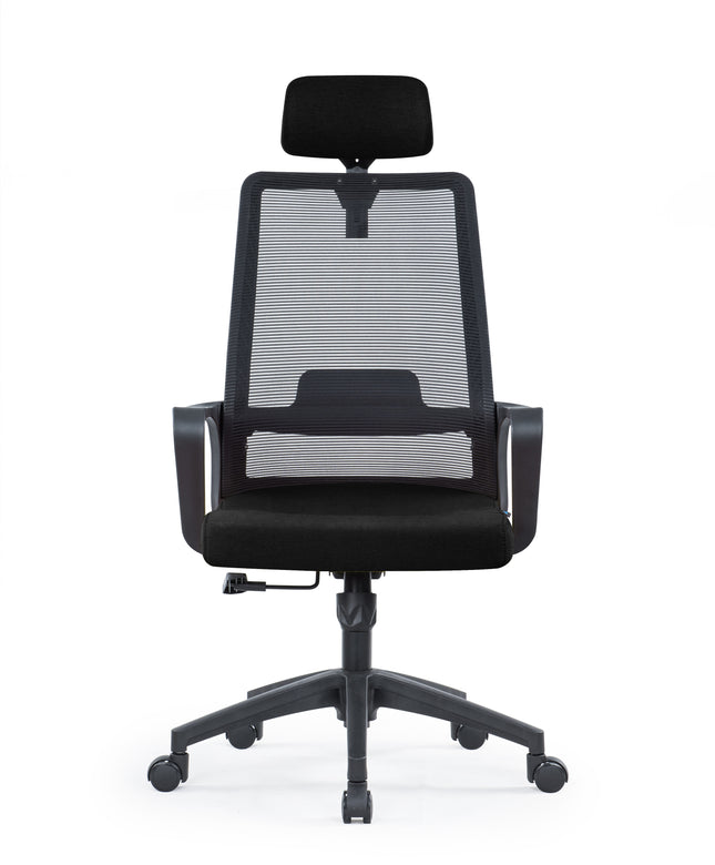 Prochimps Office Chair with Ergonomic Design, High Resilience Sponge, Fabric Mesh Back, and Adjustable Headrest for Ultimate Comfort and Support.