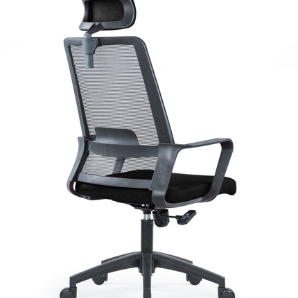 Prochimps Office Chair with Ergonomic Design, High Resilience Sponge, Fabric Mesh Back, and Adjustable Headrest for Ultimate Comfort and Support.