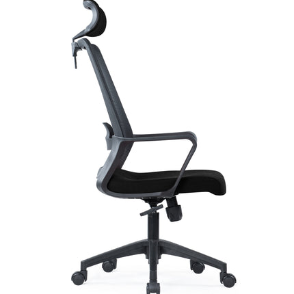 Prochimps Office Chair with Ergonomic Design, High Resilience Sponge, Fabric Mesh Back, and Adjustable Headrest for Ultimate Comfort and Support.