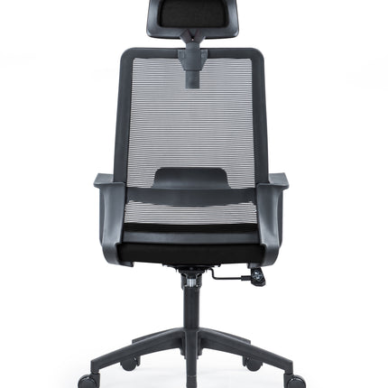 Prochimps Office Chair with Ergonomic Design, High Resilience Sponge, Fabric Mesh Back, and Adjustable Headrest for Ultimate Comfort and Support.