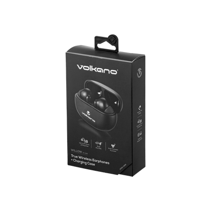 Volkano Willow ENC TWS Earphone with Hall switch - Black