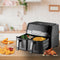 KB Elements Double Basket Air Fryer 4.5L + 4.5L with Digital Touch Screen, Adjustable Temperature, and Overheat Protection