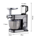 KB ELEMENTS Stainless Steel Mixer - 3 in 1 Kitchen Appliance with 8.5 Liters Capacity, 2500W Power, and Versatile Attachments