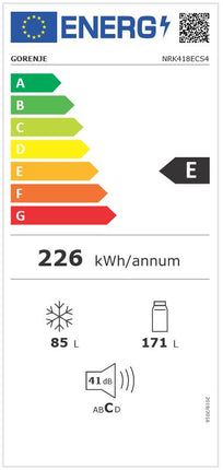 Gorenje No-FrostPlus Fridge/Freezer Combination - 182.4 cm | 256 Liters | Electronic Control | LED Interior Lighting