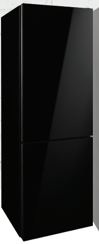 Black Glass Fridge Freezer-Non Frost Capacity 183L