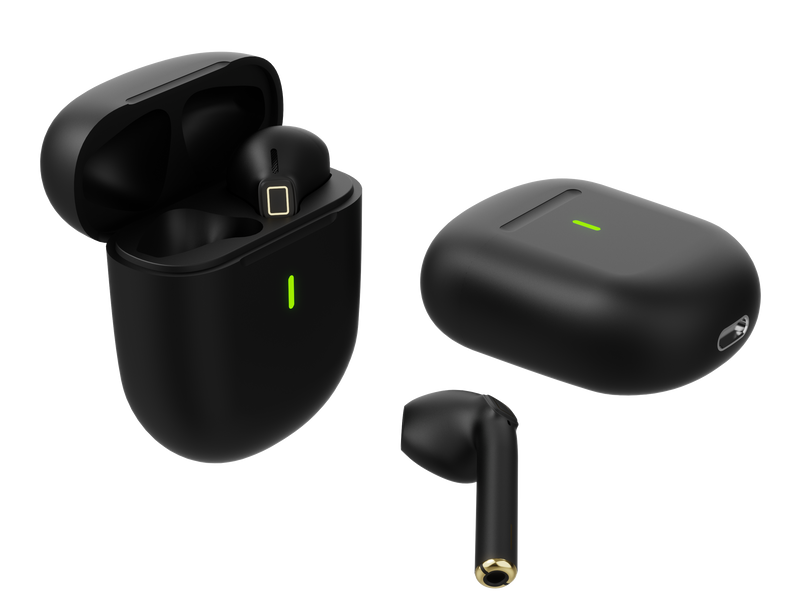 TWS Earbods with rubber oil surface |  > 5 hours Battery Working | Type C | 1 hour Charging Time