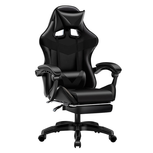 Gaming Chair with Footrest | Built-in Lumbar Cushion | Adjustable Armrest | Reclining High Back