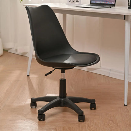 Nordic Student Chair – Swivel Adjustable Chair for Office/Bedroom (White / Black)