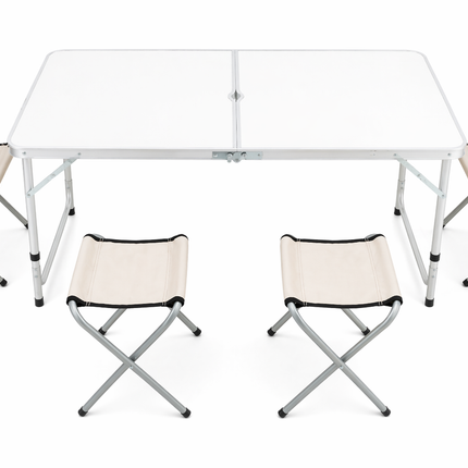 Outdoor Table – Aluminum Folding with 4 Stools