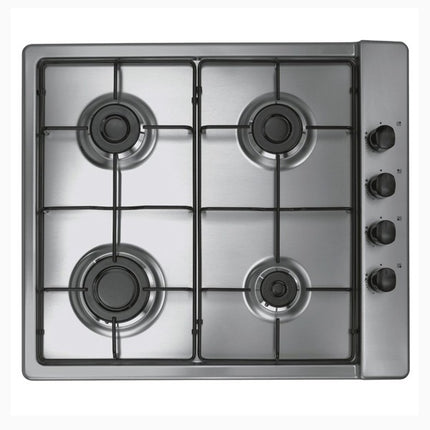 60cm 4-Burner Gas Hob – Inox Body, Auto Ignition & Safety Features