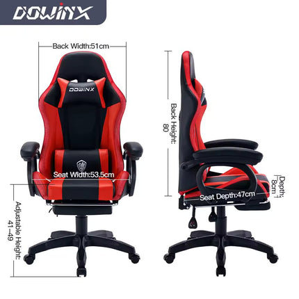 Dowinx RGB Gaming Chair | Massage Function for Waist Cushion | Innovative Storage Pouch on the Back | Adjustable Headrest