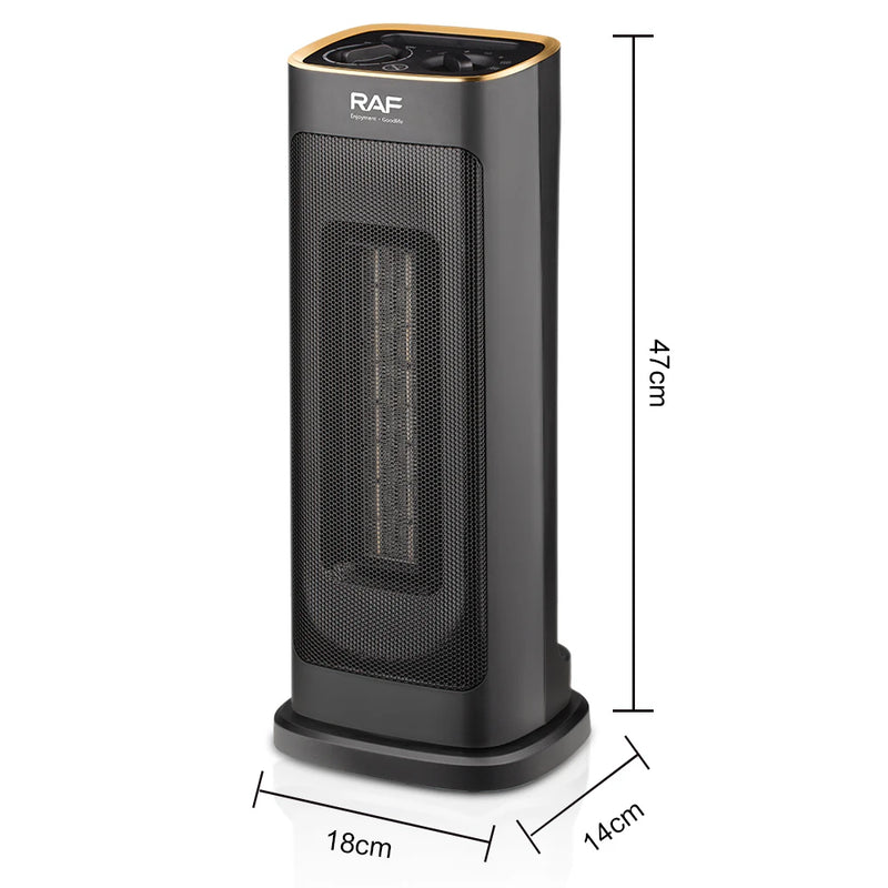 Ceramic Fan Heater | 2000W | Adjustable Thermostat | Overheat Protection | Tip-Over Protection | Ventilation