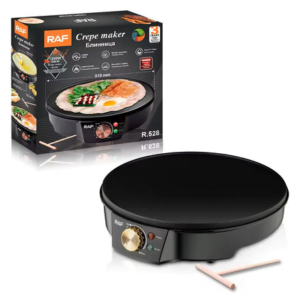 RAF Electric Crepe Maker | 1200W | Non-Stick Coating | uniform Heat | Easy to clean