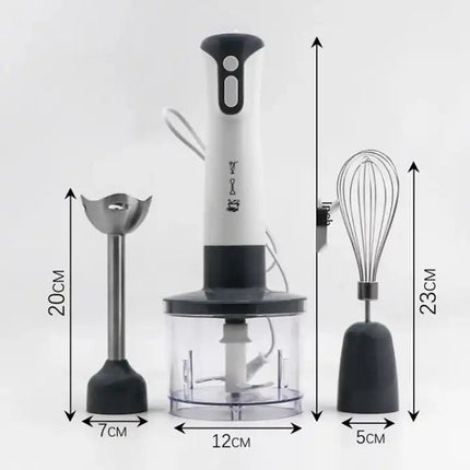 RAF  5-in-1 Hand Blender | 2000W | 4-Blade | 2 Buttons | Fast Start | 500ml Blender Jar