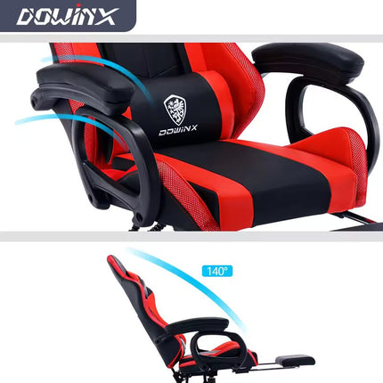 Dowinx RGB Gaming Chair | Massage Function for Waist Cushion | Innovative Storage Pouch on the Back | Adjustable Headrest