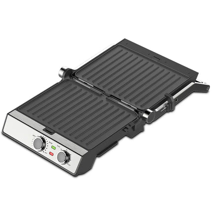 Steak Machine | 2200W | Double-sided baking tray | Temperature regulator | Easy and fast cleaning | 90°/180° | Fold Non-stick baking tray