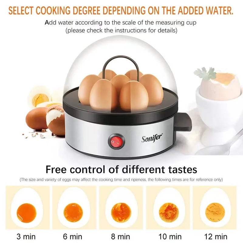Sonifer Electric Egg Boiler Steamer |  Multipurpose Cooker Stainless steel | 350W