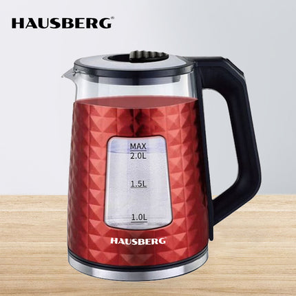 Electric Kettle Hausberg HB-3617RS 1500W 2L 360 Degree Rotating Base Auto Switch Off