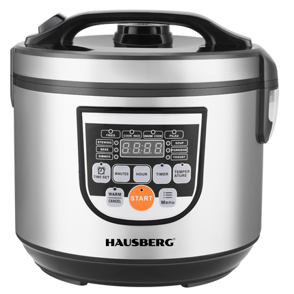 HAUSBERG Multifunction Rice Cooker | 5 L Capacity | Rice, Stew, Soup, Steam and Other function programs