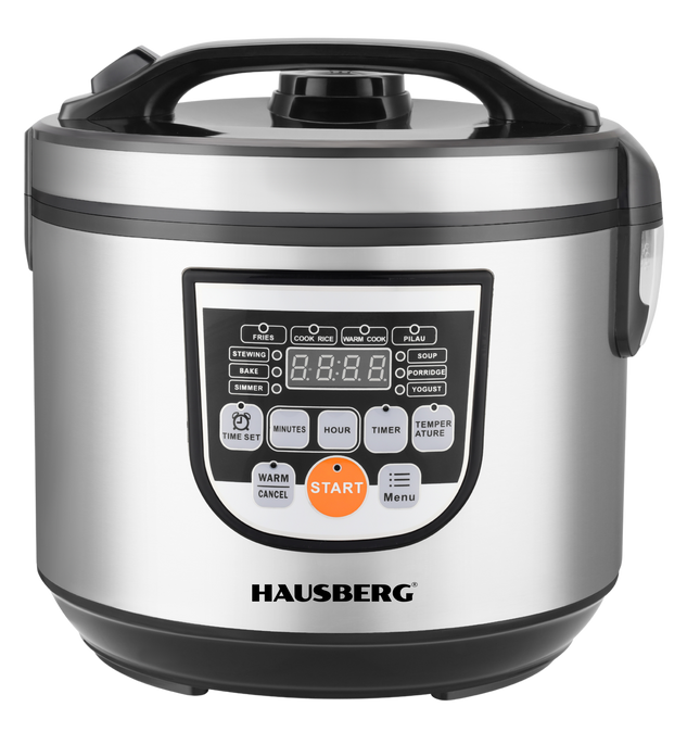 HAUSBERG Multifunction Rice Cooker | 5 L Capacity | Rice, Stew, Soup, Steam and Other function programs