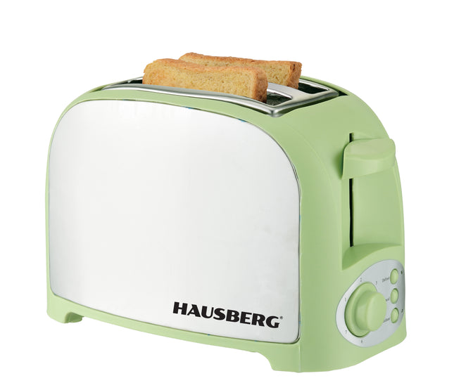 HAUSBERG ELECTRIC TOASTER MACHINE | 2 Slice | Crumb Tray | Automatic | 750 W
