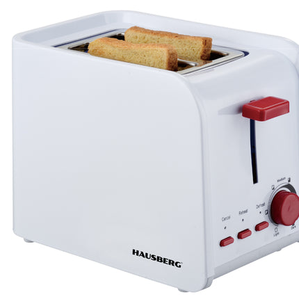 HAUSBERG 2 Slice Toaster | Fast Toasting Performance | 750W