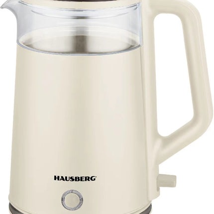 Hausberg ELECTRIC PLASTIC COATED GLASS KETTLE