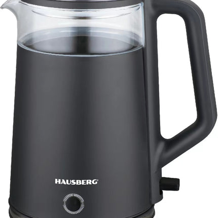 Hausberg ELECTRIC PLASTIC COATED GLASS KETTLE