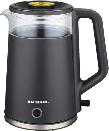 Hausberg ELECTRIC PLASTIC COATED GLASS KETTLE