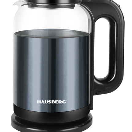 HAUSBERG ELECTRIC STAINLESS STEEL COATED GLASS KETTLE