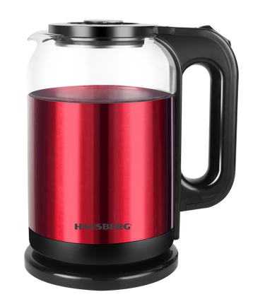 HAUSBERG ELECTRIC STAINLESS STEEL COATED GLASS KETTLE