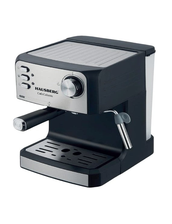 Electric Espresso Coffee Maker 20 Bar Hausberg HB-3723IN, 850-1000W, 1.6L Water Tank, Stainless Steel