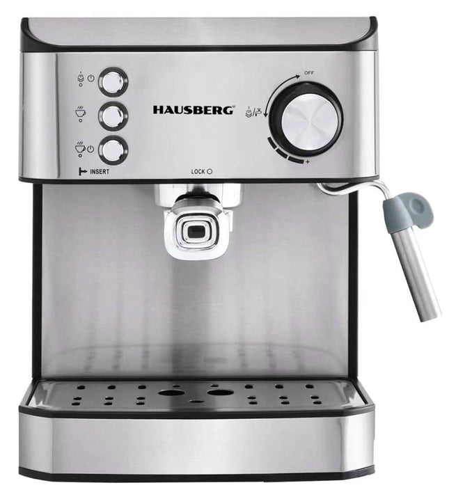 Hausberg ELECTRIC STAINLESS STEEL COFFEE MAKER 15 BAR