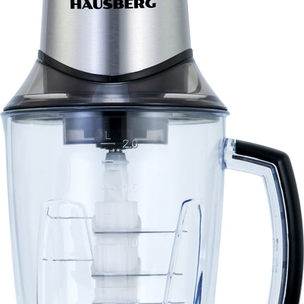 Hausberg ELECTRIC STEEL FOOD CHOPPER WITH GLASS JAR