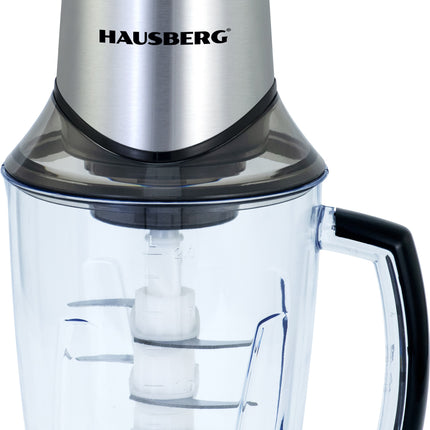 Hausberg ELECTRIC STEEL FOOD CHOPPER WITH GLASS JAR