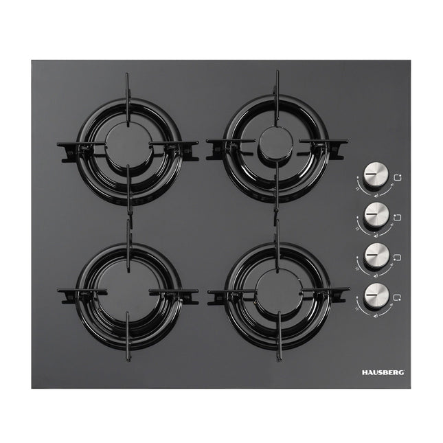 HAUSBERG 4 BURNERS BUILT IN GAS STOVE GLASS