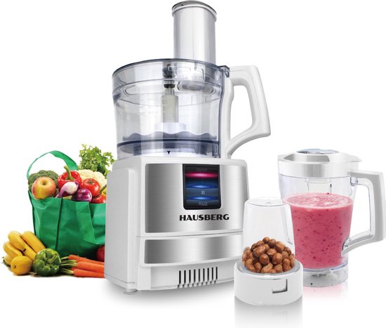 HAUSBERG HB-7522 Food Processor 3 in 1, 1.2 L, 600 W