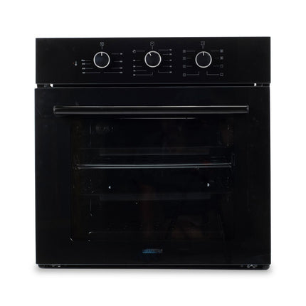 Hausberg HB-8044NG Built-In Electric Oven, 58L, 1600W, 8+1 Programs, Turbo Fan, Timer, Enamel, Glass, Grill, 2 Trays