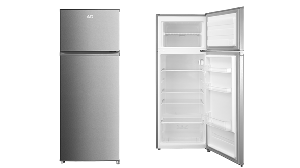 AVG Fridge Freezer 144cm / 206L / Inox