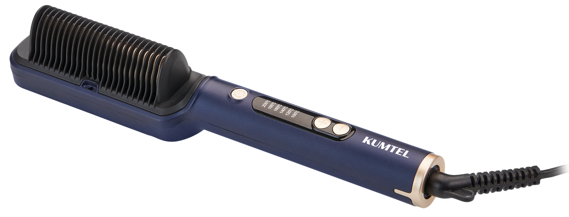 Kumtel Hair Straightening Brush | 30W, PTC Ceramic, LED Display, 200°C in Seconds