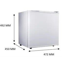 TABLE TOP FRIDGE WITH AN INCORPORATED FREEZER