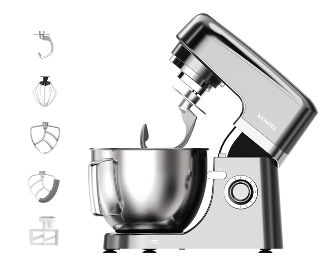 Kumtel Stand Mixer | 8 Speeds | Overheat Protection | 5L Metal Bowl Capacity