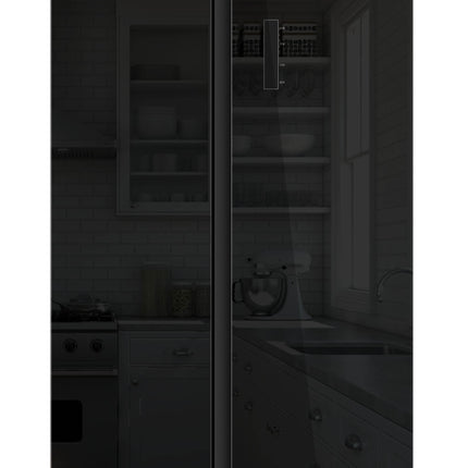 Hyundai 505L American Style Fridge Freezer | No Frost, Energy Efficiency Class E, Silver & Black Glass, 2 Years Warranty