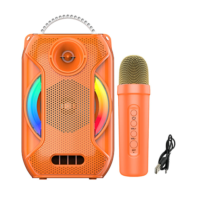 Portable Speaker | Bluetooth | USB | TF Card | FM Radio | Button Volume Control | Wireless Microphone