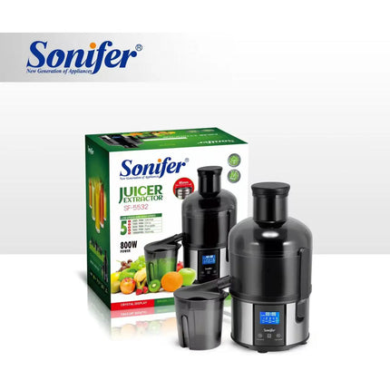 Sonifer Electric Juice Extractor | 500ml Juice Cup | 800W | High Speed DC Motor | Digital Display