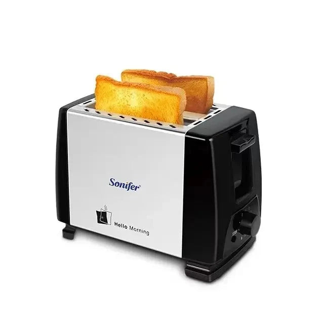 Sonifer SF-6007 Electric Toaster: 2-Slice Cool Touch Design, Variable Browning Control, Stainless Steel Build, 700W Power