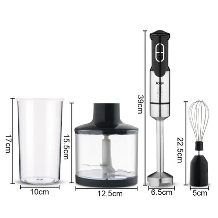 RAF Blender Set 4-in-1 | 800W | 4 Blades | 600ml Blender Jar | Fast Start | Total Crushing | mixing | chopping | beating eggs | mincing meat