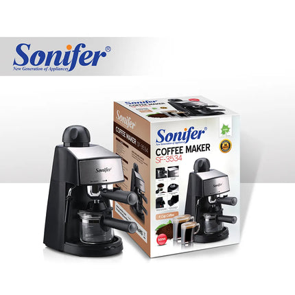 Sonifer Automatic Espresso - Coffee Maker | 3.5Bar | 220V | 240ML