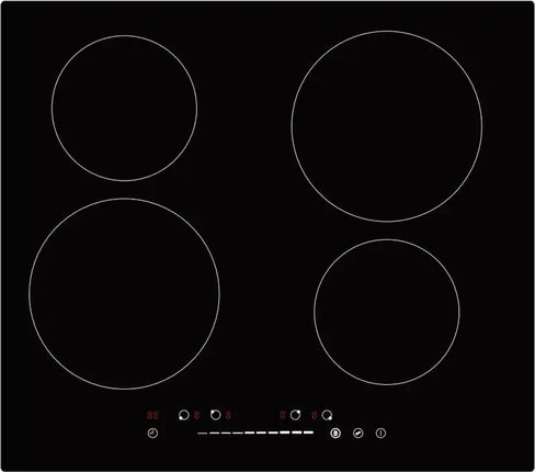 Built-in Induction Hob 60cm - 4 Zone - Electric Stove - Black Gas Cooker - Ultra Slim - 7200W