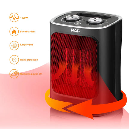 Ceramic Fan Heater | 1800W | Multi Protection | Fire Retardant | Large Vents